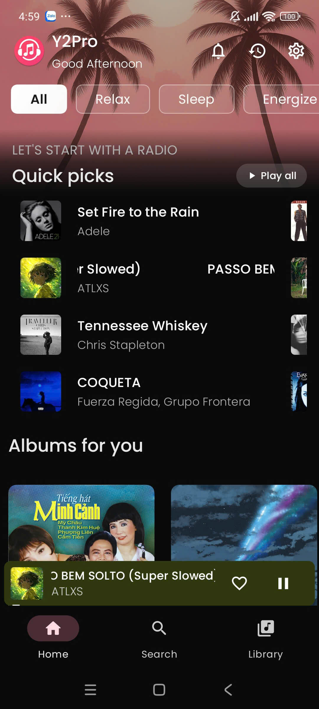 Y2Pro Music App Interface