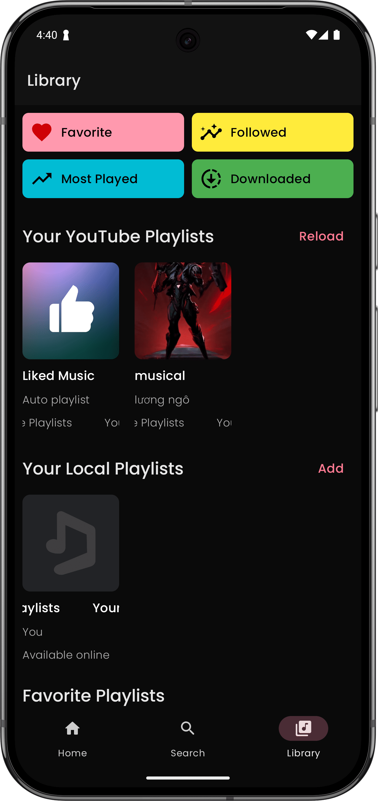 Y2Pro Music App Screenshot